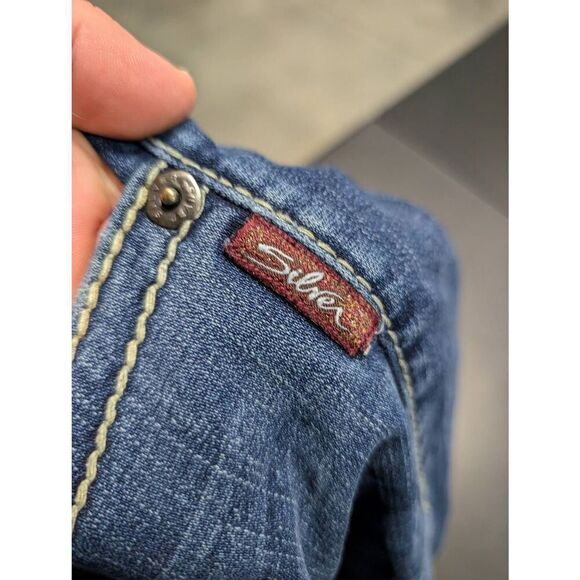 Silver Jeans Suki Capri High Rise Bootcut Jeans Women's 18 - Picture 8 of 11